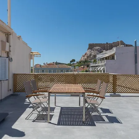 Ferienwohnung Downtown Cocoon With Roof Deck Athen Exterior foto