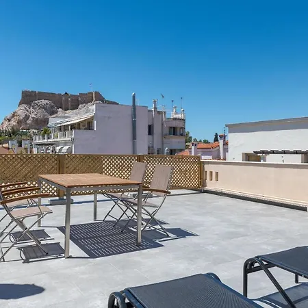 Ferienwohnung Downtown Cocoon With Roof Deck Athen Exterior foto